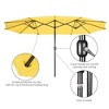 Yescom 14' Double-sided Twin Patio Umbrella Sun Shade UV30+ Water Fade Resistant Crank Outdoor Garden Market - 4 of 4