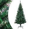 vidaXL Christmas Tree Green with Iridescent Tips PVC and Steel Large - Green 6 x 3 ft - 2 of 4