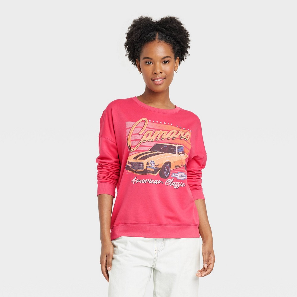 size med Women's Camaro Graphic Sweatshirt - Red M