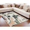 HomeRoots 5' X 7' Gray and Orange Abstract Non Skid Area Rug - 2 of 4