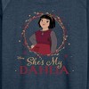 Women's - Disney - She's My Dahlia Lightweight French Terry Wide Neck Long Sleeve Shirt - 2 of 4