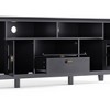 72" Solid Wood TV Media Stand with Handcrafted Finish, Cord Management, and Tempered Glass Doors for Living Room and Bedroom - 4 of 4
