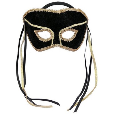 Forum Novelties Adult Masquerade Mask Black & Gold