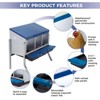 Chicken Nesting Boxes, 4 Compartment Metal Roll Away Nest Box for Chicken and Poultry to Collect Eggs, Chicken Laying Box for Chicken Coop - 3 of 4