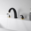 SumerainRoman Tub Faucet with 8-3/8" Spout Reach,  Bathtub Faucet with 2 Knob Handle Black and Gold - 3 of 4