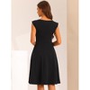 Allegra K Women's Boat Neck Casual Office Sleeveless Sheath Midi Dress - 3 of 4