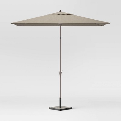 6.5' x 10' Rectangular Patio Umbrella DuraSeason Fabric™ Sand - Ash Pole - Project 62™