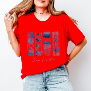 Simply Sage Market Sea La Vie Lighthouse Short Sleeve Tee - 1 of 4
