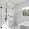 Cobbe 2-Handle Brushed Nickel Wall Mounted Shower System with 10 Settings ABS Shower Head and Bathtub Spout Shower Faucet Set - 3 of 4