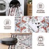 Vintage Boho Floral Area Rug,Machine Washable Rugs Low Pile Ultra-Thin Soft Carpet, Non-Slip Non-Shedding Accent Rug for Living Room, Bedroom - 3 of 4