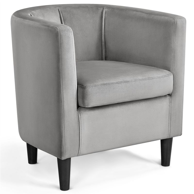 Yaheetech Upholstered Barrel Chair Accent Arm Chair, 1 of 12