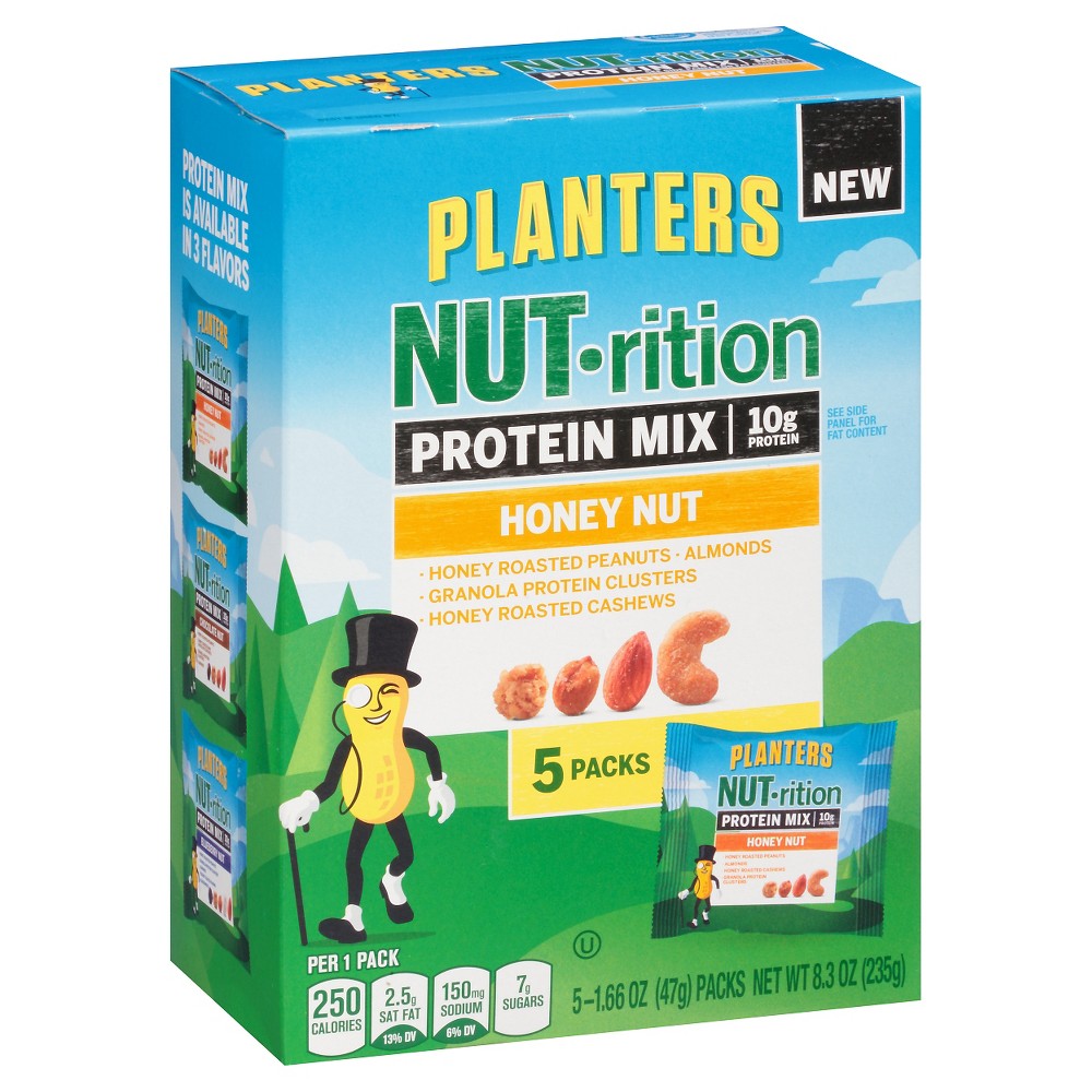 UPC 029000018624 product image for Planters NUTrition Honey Nut Protein Mix - 8.3oz - 5ct | upcitemdb.com