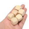Unique Bargains Durable Unfinished Smooth Surface Wood Blocks 0.8" 50 Pcs - 4 of 4