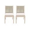 NicBex Set of 2 Outdoor Dining Chair,Modern Patio Dining Chairs with Woven Rope Decoration,Armless Wood Chairs Suitable for Patio,Garden - 4 of 4