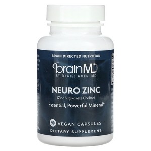 BrainMD Neuro Zinc (Zinc Bisglycinate Chelate), 25 mg , 90 Vegan Capsules - 1 of 4
