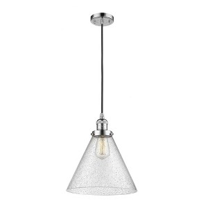 Cone - 1 Light Cord Hung Mini Pendant In Industrial Style-14 Inches Tall and 12 Inches Wide - 1 of 1