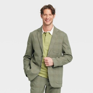 Houston White Adult Causal Fit Plaid Blazer - Green - 1 of 3