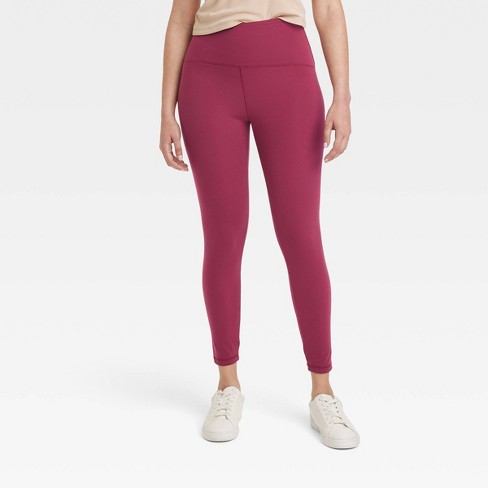 Women's High Waisted Everyday Active 7/8 Leggings - A New Day™ Berry Xl :  Target
