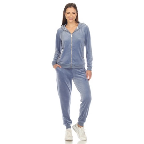 Women's Velour Tracksuit Loungewear 2pc Set