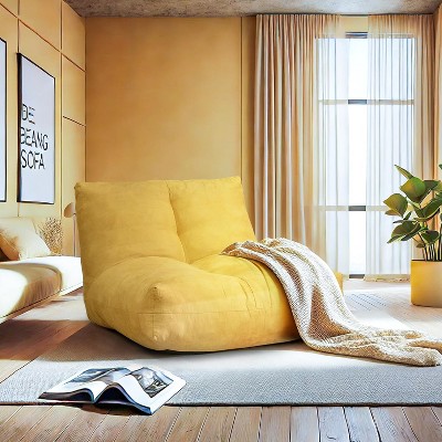 Hooseng Bean Bag Chair, Lazy Floor Sofa Couch, Corner Bean Bag Chair for Adults, Tatami Sofa  with Sponge Filling, Corner Chair Sofa
