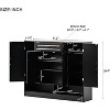 Shoe Cabinet for Entryway Ample Storage Space Shoe Organizer with Drawer Doors Open Shelf for Heels Slippers Black - 2 of 4