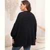 Coolmee Womens Plus Size Cardigan Sweaters Long Sleeves Open Front Chunky Knit Casual Jackets - 4 of 4