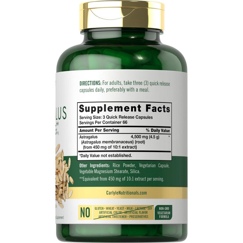 Carlyle Astragalus Root Capsules 4500mg | 200 Count, 2 of 4