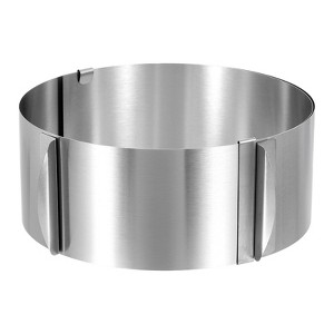 Unique Bargains Adjustable Stainless Steel Nonstick Retractable Round Cake Ring - 1 of 4