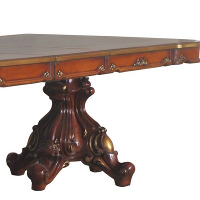 Reclaimed Wood Transitional Extendable Dining Table in Cherry Oak