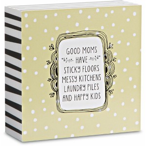 Pavilion Gift Company - Good Moms - 4" x 4" Plaque - Wall Sign Panels - 1 of 3