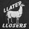 Mens Funny T Shirts Llater Llosers Sarcastic Llama Graphic Novelty Tee for Men - Crazy Dog Men's T Shirt for Animal Lovers - 2 of 4