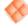 Unique Bargains 4-Cavity Square Ice Tray with Color-Matched Lid Hand Wash Only Silicone 4.72"x4.33"x2.17" 1 Pc - 3 of 3