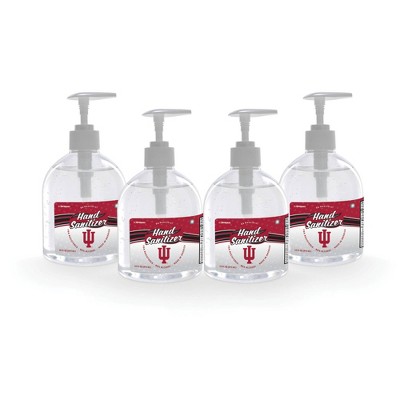 NCAA Indiana Hoosiers 16oz Pump Top Hand Sanitizer - 4pk