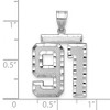 Black Bow Jewelry 14k White Gold, Varsity Collection, Large D/C Pendant, Number 91 - 2 of 3