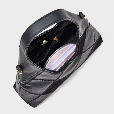 Universal Thread Square Patchwork Mini Slouchy Chain Handbag - Universal Thread™ Black — фото 4
