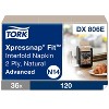 Tork Xpressnap Fit Interfold Dispenser Napkins, 2-Ply, 6.5 x 8.39, Natural, 120/Pack, 36 Packs/Carton - 2 of 4