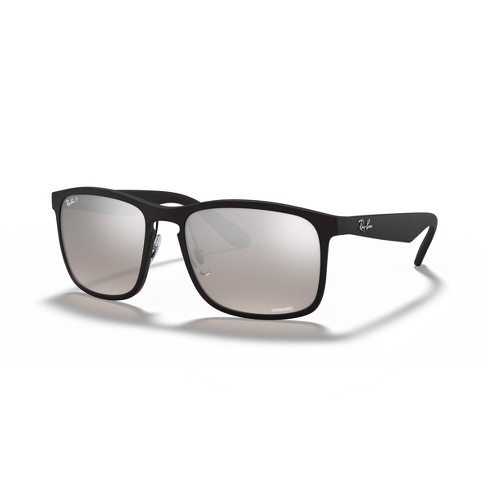 Ray ban Rb4264 58mm Men s Square Sunglasses Polarized Silver Mirror Chromance Lens Target