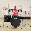VEVOR Adult Drum Set,5-Piece,22in Complete Full Size Drum Kit with Bass Toms Snare Floor Drum Throne Stands Cymbal Hi-Hat Pedal and Drumsticks,Black - 2 of 4