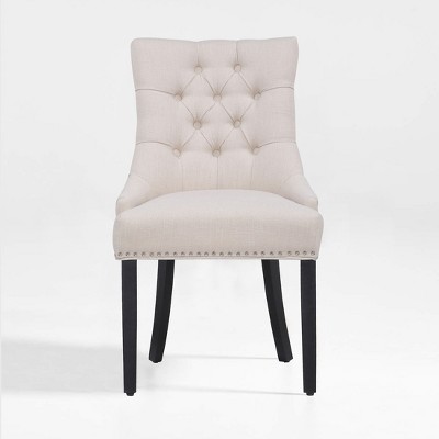 WestinTrends  Upholstered Wingback Button Tufted Dining Chair