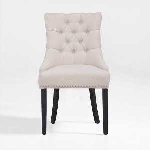 WestinTrends  Upholstered Wingback Button Tufted Dining Chair - 1 of 4