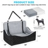 JOEJOY Elevated Dog Car Seat, Memory Foam Pet Booster Seat with Detachable Washable Cover, Portable Travel-Safe Bed for Cars - 2 of 4