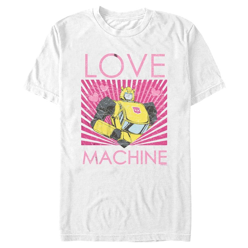 Men's Transformers Bumblebee Love Machine T-Shirt, 1 of 6