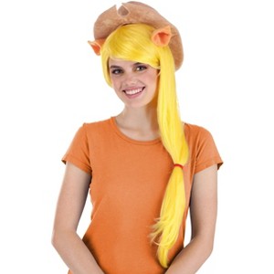 HalloweenCostumes.com One Size Fits Most  Women  My Little Pony Adult Applejack Wig, Yellow/Brown/Orange - 1 of 4