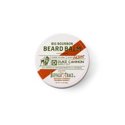 Duke Cannon Big Bourbon Beard Balm - Bourbon Oak Barrel Scent - Beard Balm for Men - 1.6 fl. oz