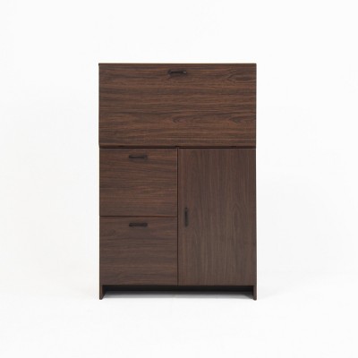 GlasFlength Kitchen Storage Farmhouse Kitchen Pantry Cabinet Freestanding Cupboard Accent Storage Cabinet for Kitchen, Brown, 31.49"*13.78"*47.2"