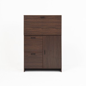 GlasFlength Kitchen Storage Farmhouse Kitchen Pantry Cabinet Freestanding Cupboard Accent Storage Cabinet for Kitchen, Brown, 31.49"*13.78"*47.2" - 1 of 4