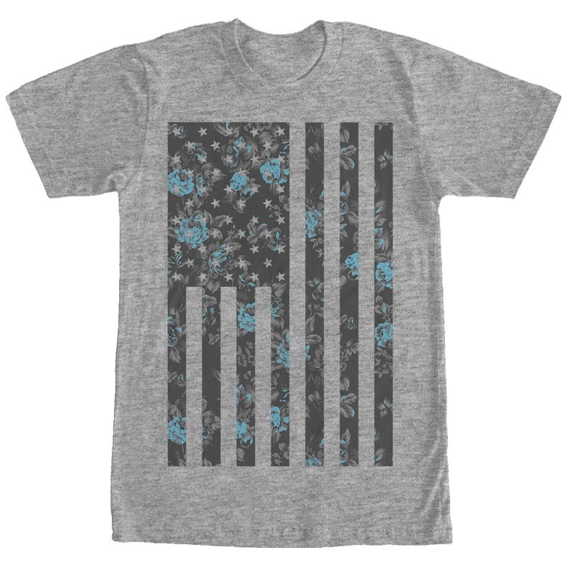 Men's Lost Gods Flower American Flag T-Shirt, 1 of 5