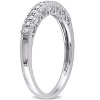 EVERLY JEWELRY | 10K White Gold 1/10 CT TW Diamond Heart Anniversary Band - 2 of 4