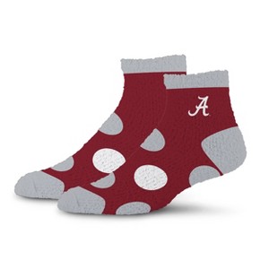 NCAA Alabama Crimson Tide Big Dot Fuzzy Sleep Soft Socks - 1 of 3