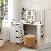 Vanity Desk with Lights,Makeup Vanity with Power Strip,Dressing Table Set with 3 Large Drawers,Vanity Mirror 3 Lighting Color Adjustable,White - 2 of 4